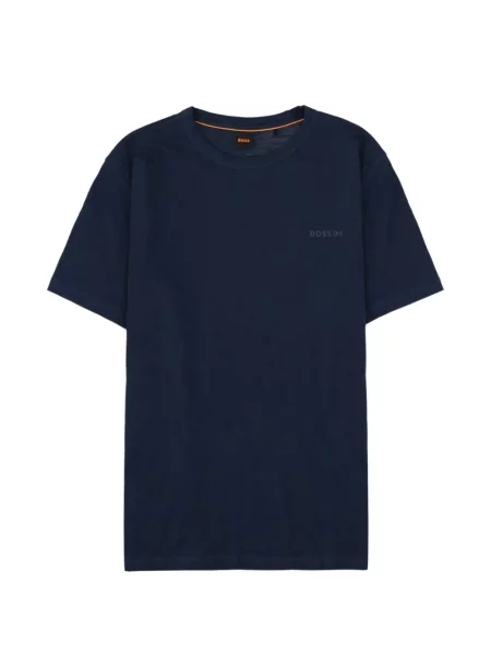 Tricou Boss din jerseu cu autograf albastru