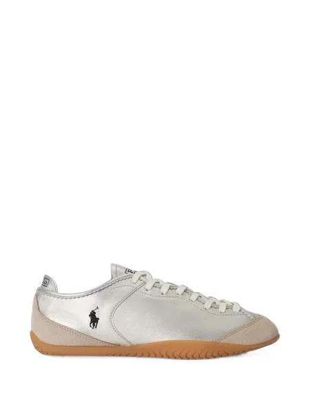 Sneakerși Polo Ralph Lauren din piele de căprioară cu autograf alb