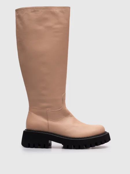 Шкіряні чоботи Area бежеві