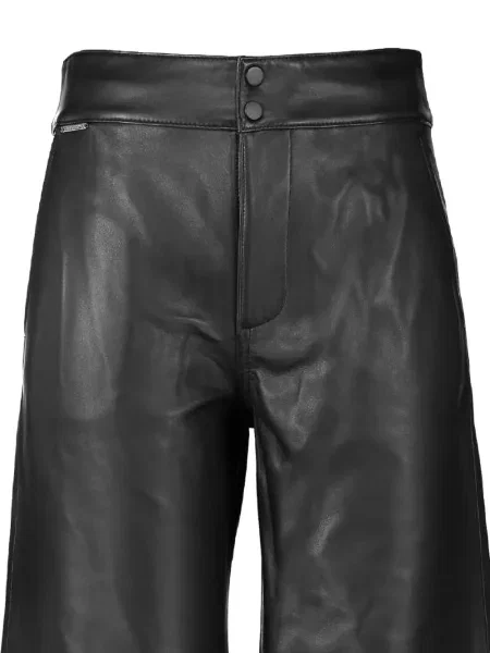 Pantaloni Christy Lynn din piele negru