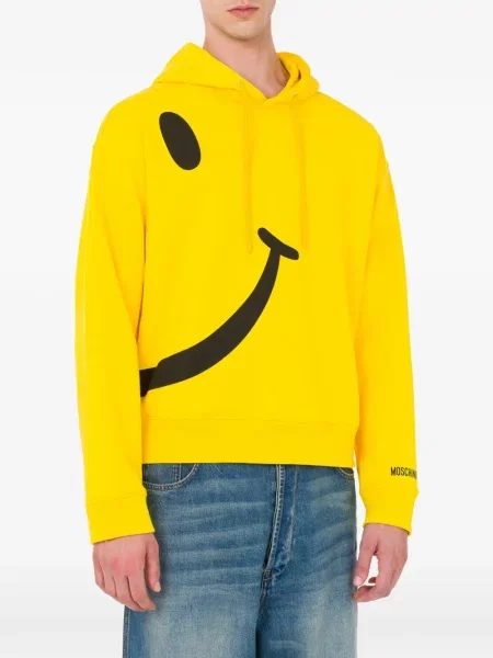 Hanorac cu glugă Moschino cu imagine galben