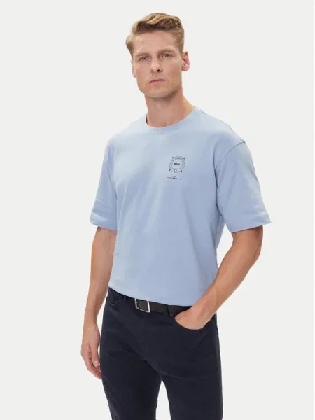 BOSS T-Shirt Te_Voyage niebieski