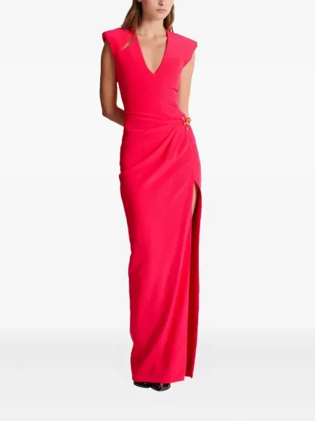 Rochie Balmain din crep de costum roșu