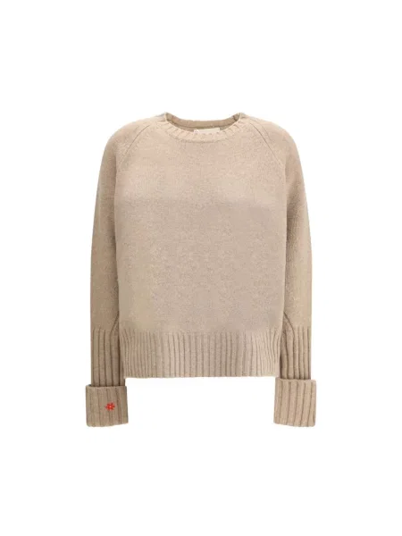 Sweter Tory Burch wełniany beżowy