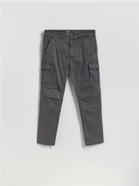 Reserved Pantaloni cargo gri-închis gri
