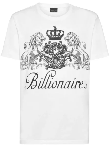 Tricou Billionaire cu imagine alb