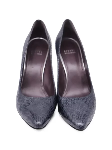 Pantofi cu toc Stuart Weitzman cu model piele de șarpe albastru