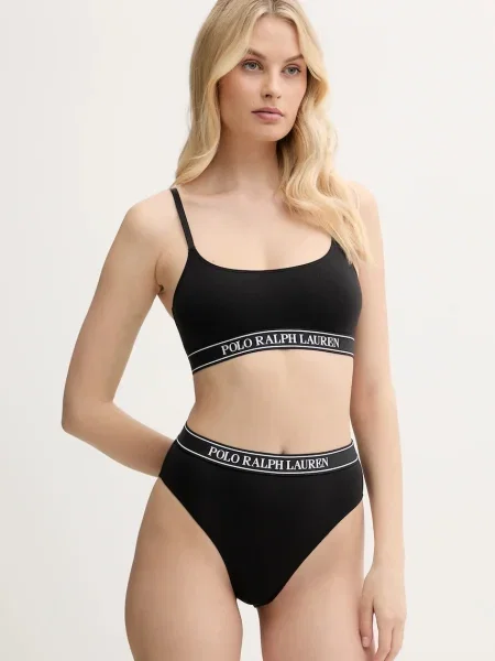 Polo Ralph Lauren podprsenka s bavlnou čierna