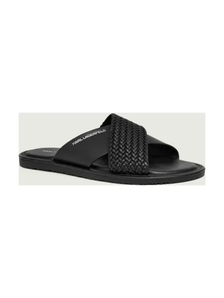 Karl Lagerfeld șlapi de piele Kastor Iv negru