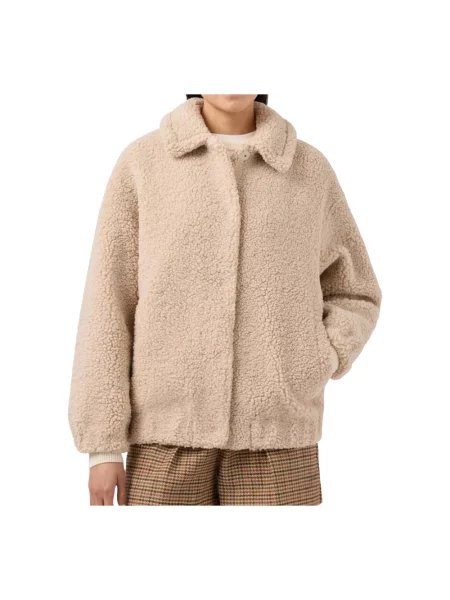 Kurtka bomber Mc2 Saint Barth typu teddy beżowy