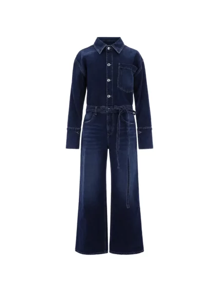 Cu centură salopetă de blugi Icon Denim albastru