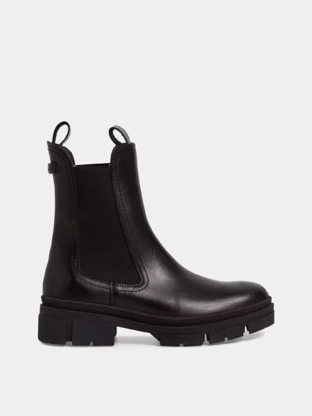 Tamaris Челсі Шкіра/текстиль чорний