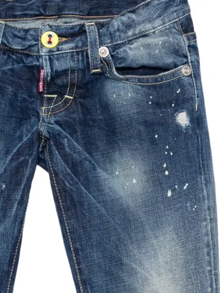 Blugi Dsquared2 zdrențuiți albastru