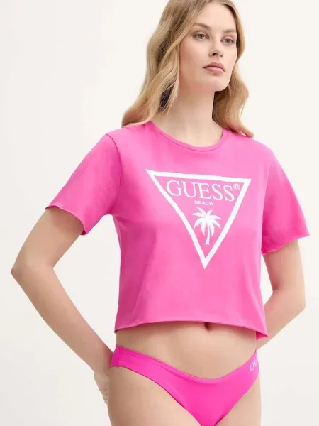 Тениска Guess розово