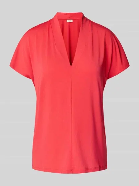 Bluzka o kroju regular fit z dekoltem w serek model ‘Yrsa’ Free/quent