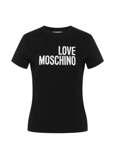 Tricou Love Moschino din jerseu negru