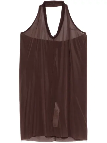 Top Rick Owens cu gât halter maro