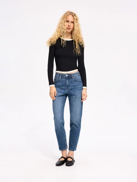 Reserved Джинси mom fit синій