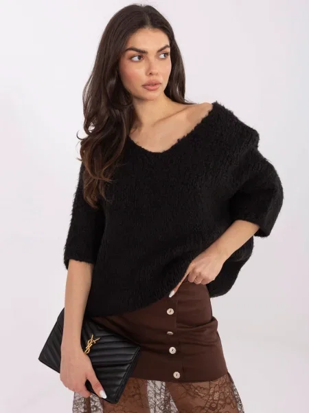 Pulover Italy Moda negru