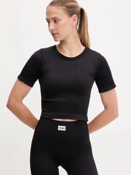 Тениска за трениране Hummel черно