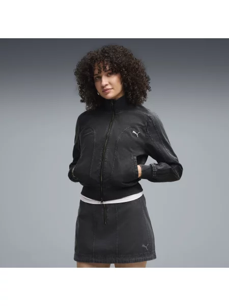 KrÃ³tka kurtka z diagonalu FUTURE.PUMA.ARCHIVE Washed OdzieÅ¼ S czarny