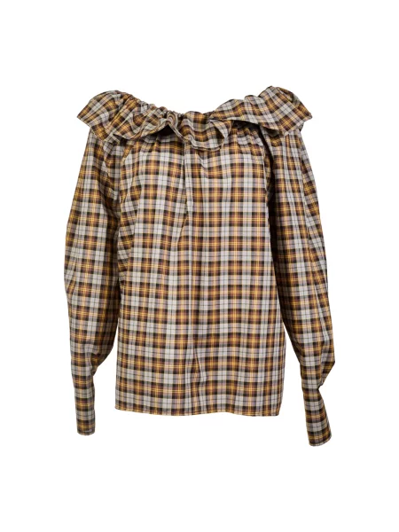 Bluzka Msgm w kratę brązowa