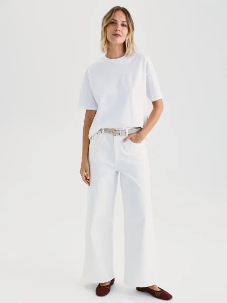 Reserved Джинси широкого крою білий