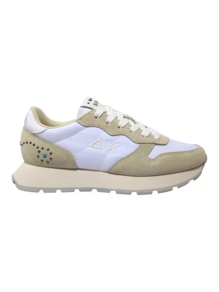 Sneakersy Sun68 z ćwiekami białe