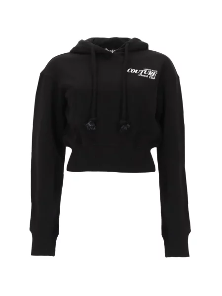 Pulover Versace Jeans Couture cu glugă negru