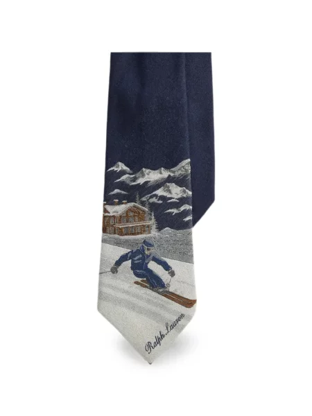 Cravată Ralph Lauren Purple Label din jacard albastru