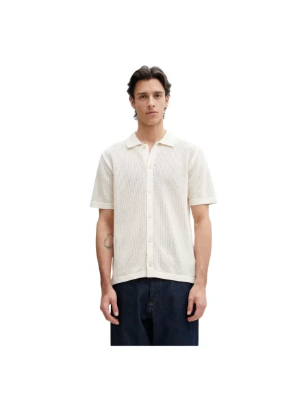 Maison Kitsuné polo swetrowe beżowa