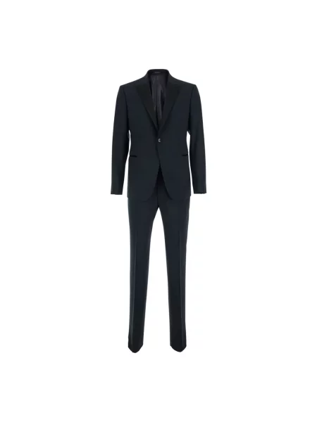 Garnitur Emporio Armani wełniany niebieski