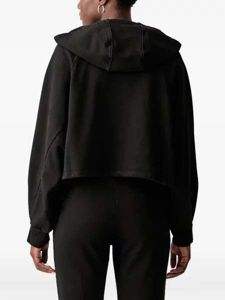 Περικομμένο hoodie Pinko με κέντημα μαύρο