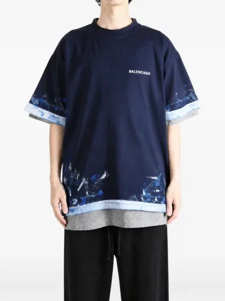 Tricou Balenciaga albastru