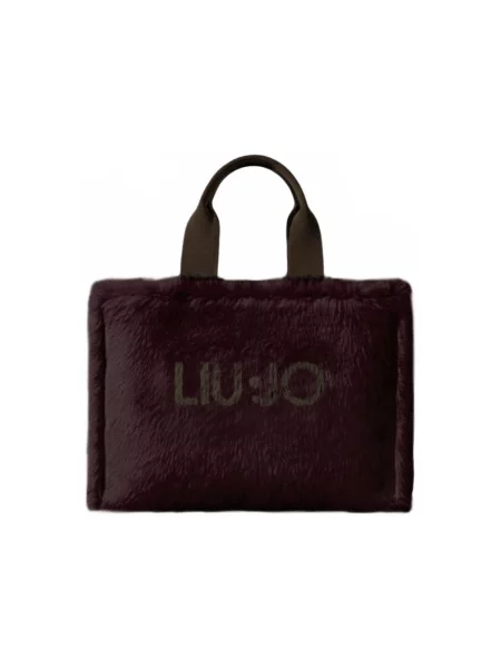 Geantă shopper Liu Jo cu blană maro