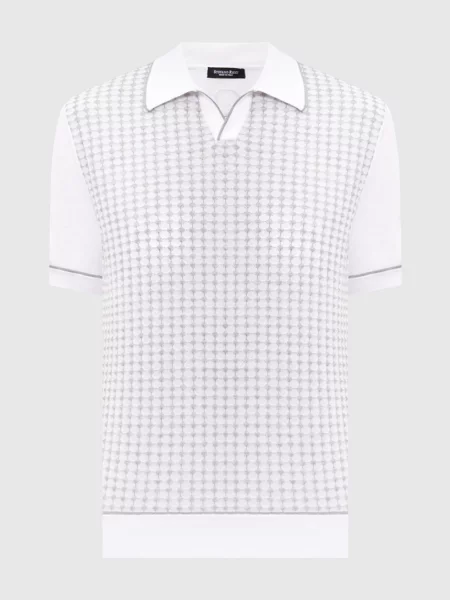 Поло Stefano Ricci с принтом белое