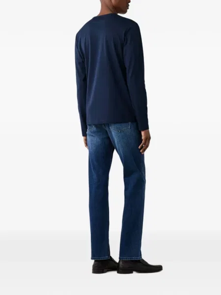 Lung tricou Hackett London albastru