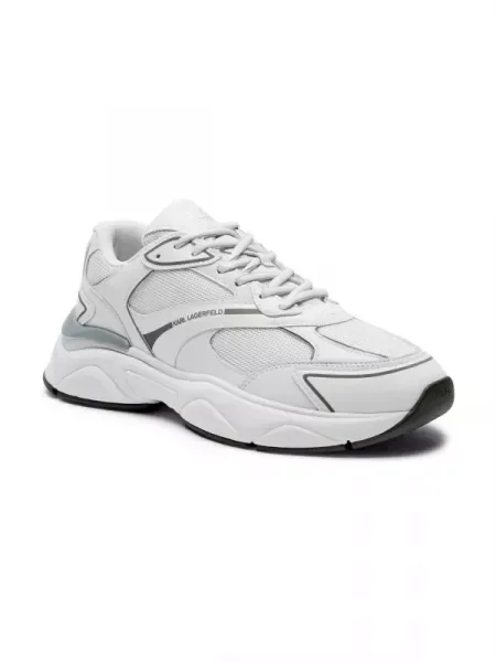 Karl Lagerfeld Sneakers KOMET cu adaos de piele alb