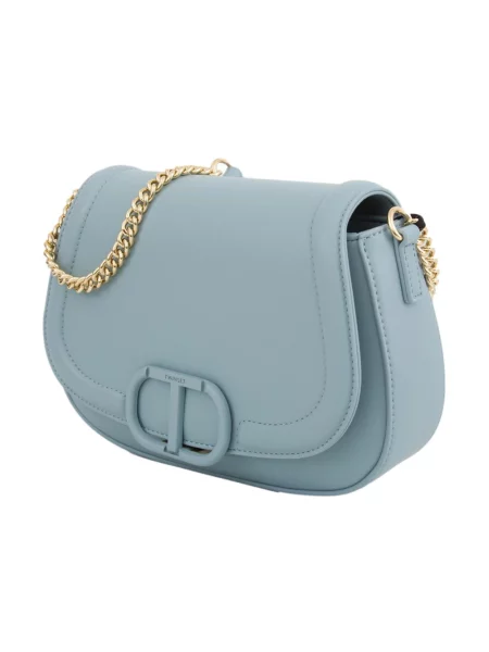 Torebka crossbody Twinset skórzana niebieska