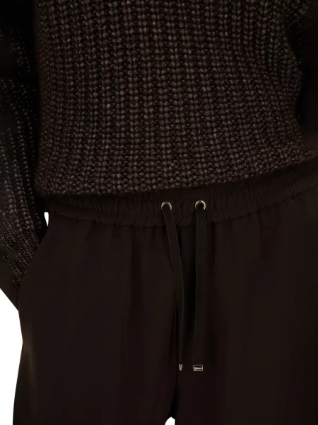 Pantaloni Herno cu cordon maro