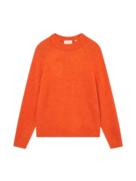 Sweter Les Deux wełniany pomarańczowy