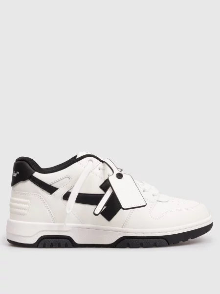Шкіряні кросівки Out Of Office з емблемою Off-white білі