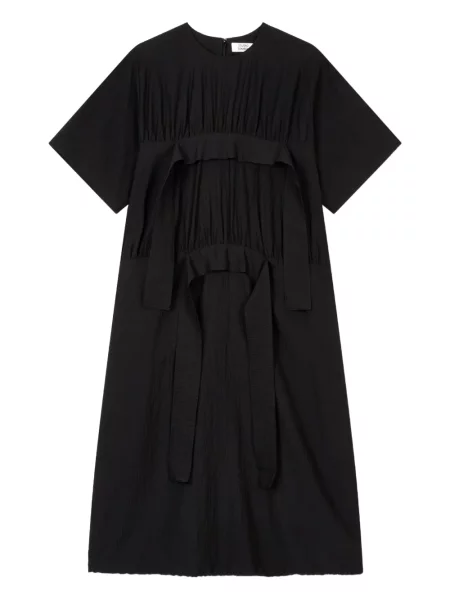 Rochie mini Studio Tomboy cu volane scurtă de costum negru