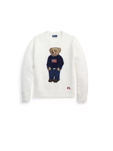Lniany sweter Polo Ralph Lauren biały