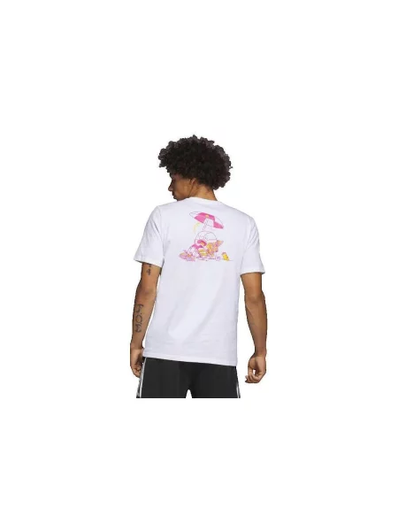 Tricou Adidas cu dungi alb