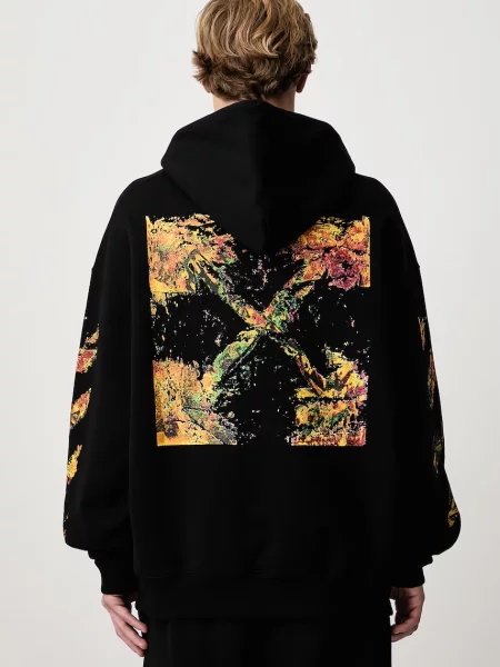 Off-White Spices Arrow Skate hanorac cu glugă din pentru bărbați alb
