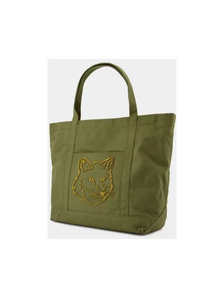 Duża shopperka Maison Kitsune zielona