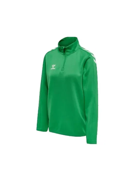 Mikina Hummel s polovičními zipem zelená