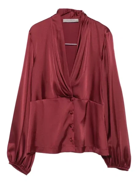 Bluză D.exterior plisată roșu