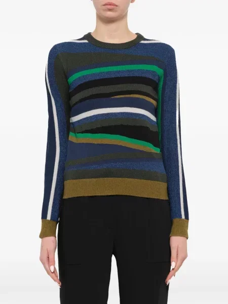 Pulover Kenzo cu dungi cu decolteu rotund albastru